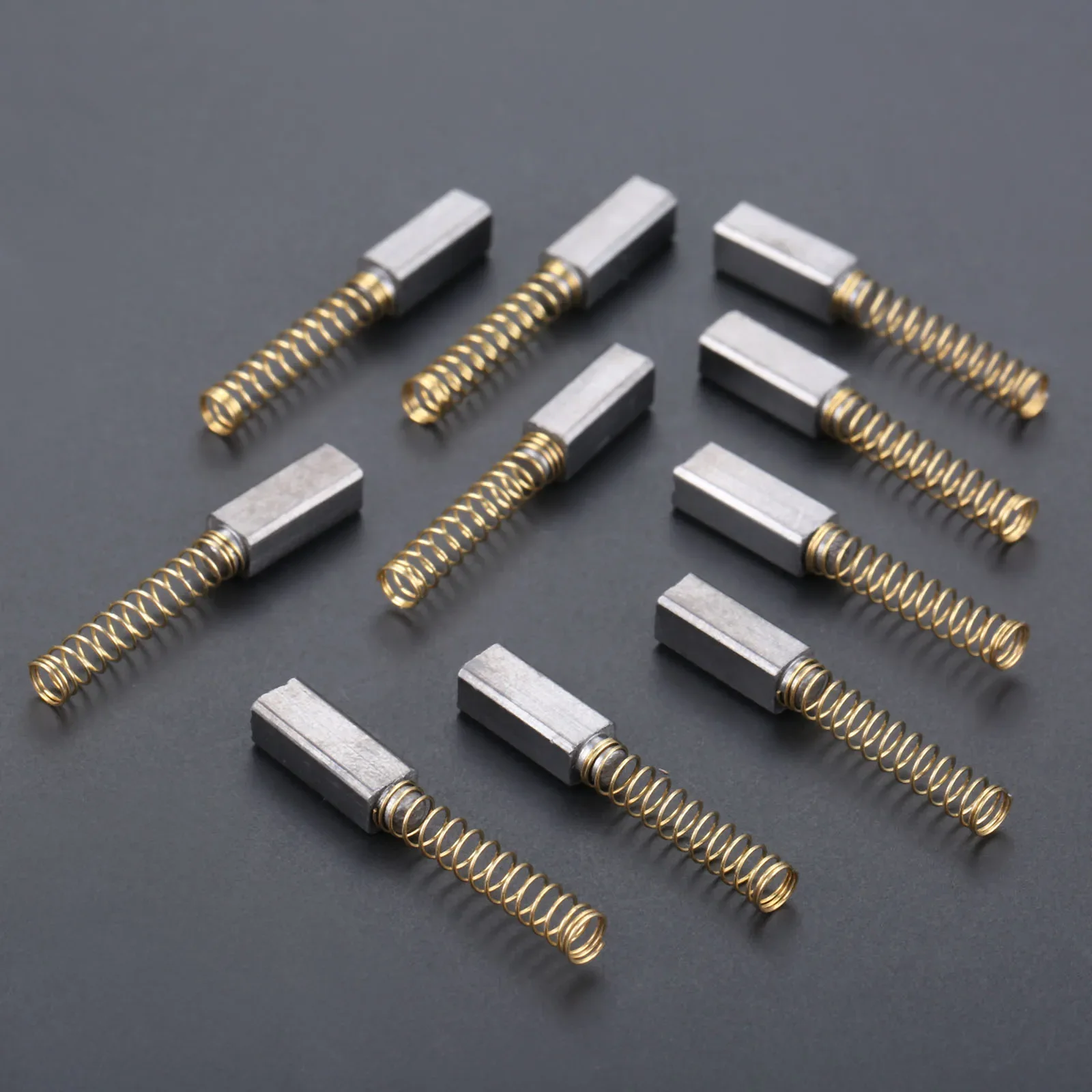 10Pcs 4.5mm*4mm*11mm Wire Sewing Machine Carbon Motor Brushes  Fits Home Sewing Machines Sewing Accessories Graphite + Copper