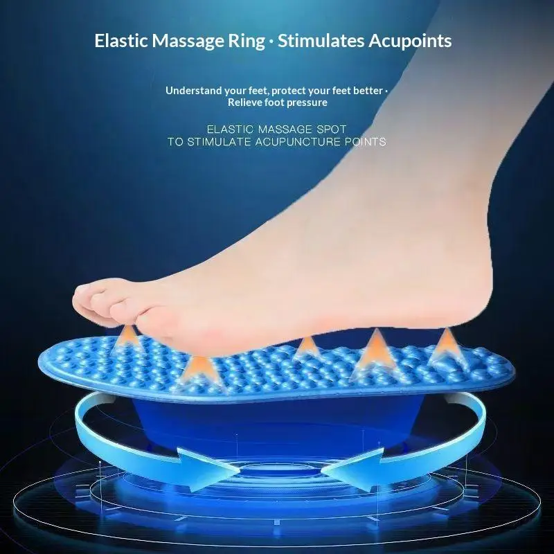 1 Pair Full Palm Acupoint Massage 5D Massage Insole Men's And Women's Foot Health Relieve Foot Fatigue Soft Sports Casual Shoes