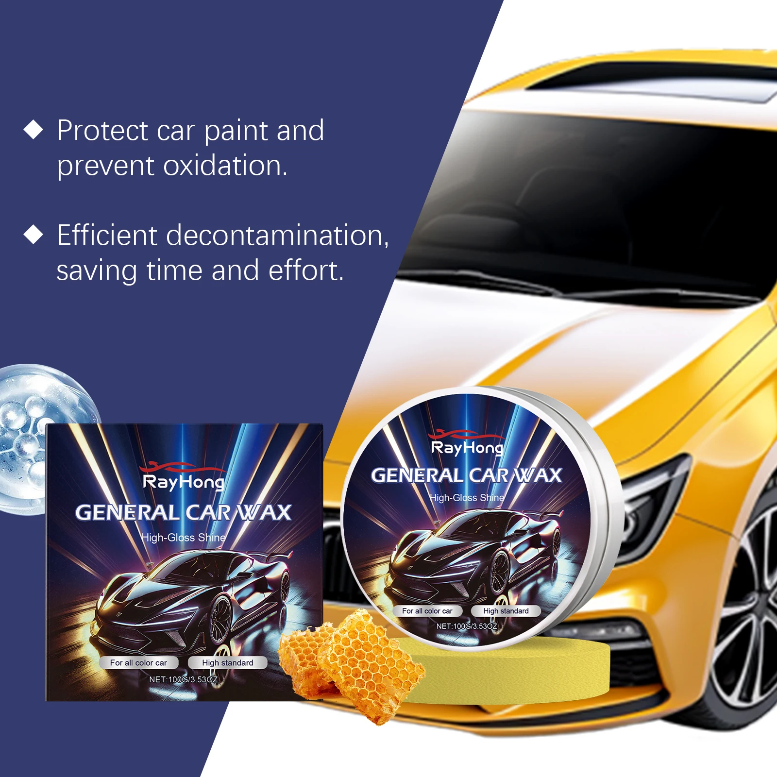 

100 г средство для удаления автомобильных царапин, паста для полировки автомобиля с губкой, уход за краской автомобиля, удаление царапин, ремонт сломанной краски, гладкий кузов автомобиля