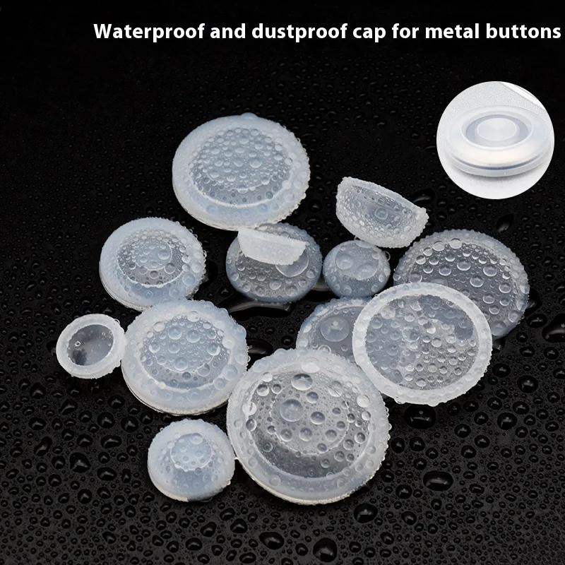 

Круглый водонепроницаемый колпачок, силиконовый защитный кожаный чехол, пылезащитный чехол для прозрачной металлической кнопки, индикатор сигнала
