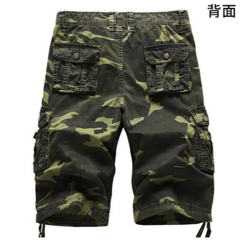 Men's Loose Casual Tooling Camouflage Shorts Multi-pocket Medium Pants Five-point Medium Pants