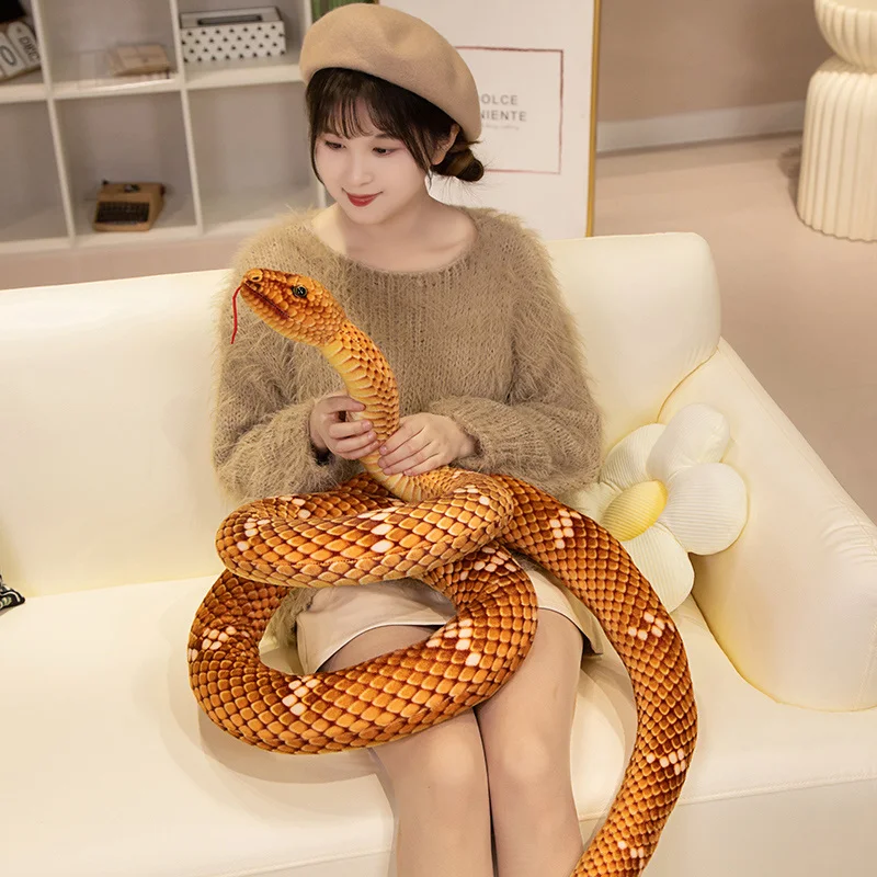 70-280cm Lifelike Colorful Pattern Water Boa Python Water Snake Plush Doll Reptile Snake Plush Toy Home Lawn Decor Gift For Boys