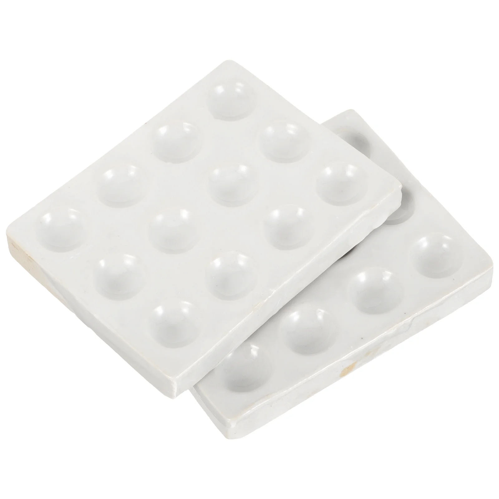 

2 Pcs Ceramic Reaction Plate Porcelain Notebook Scientific Experiment Spot Ceramics for Chemical