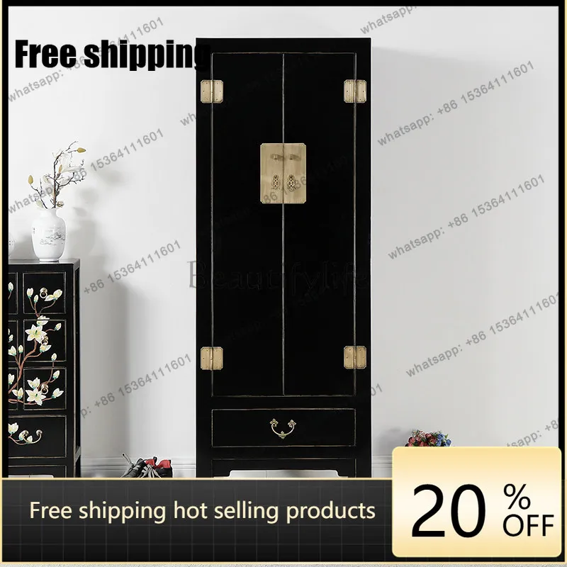 New Chinese furniture/antique simple retro wardrobe living room storage