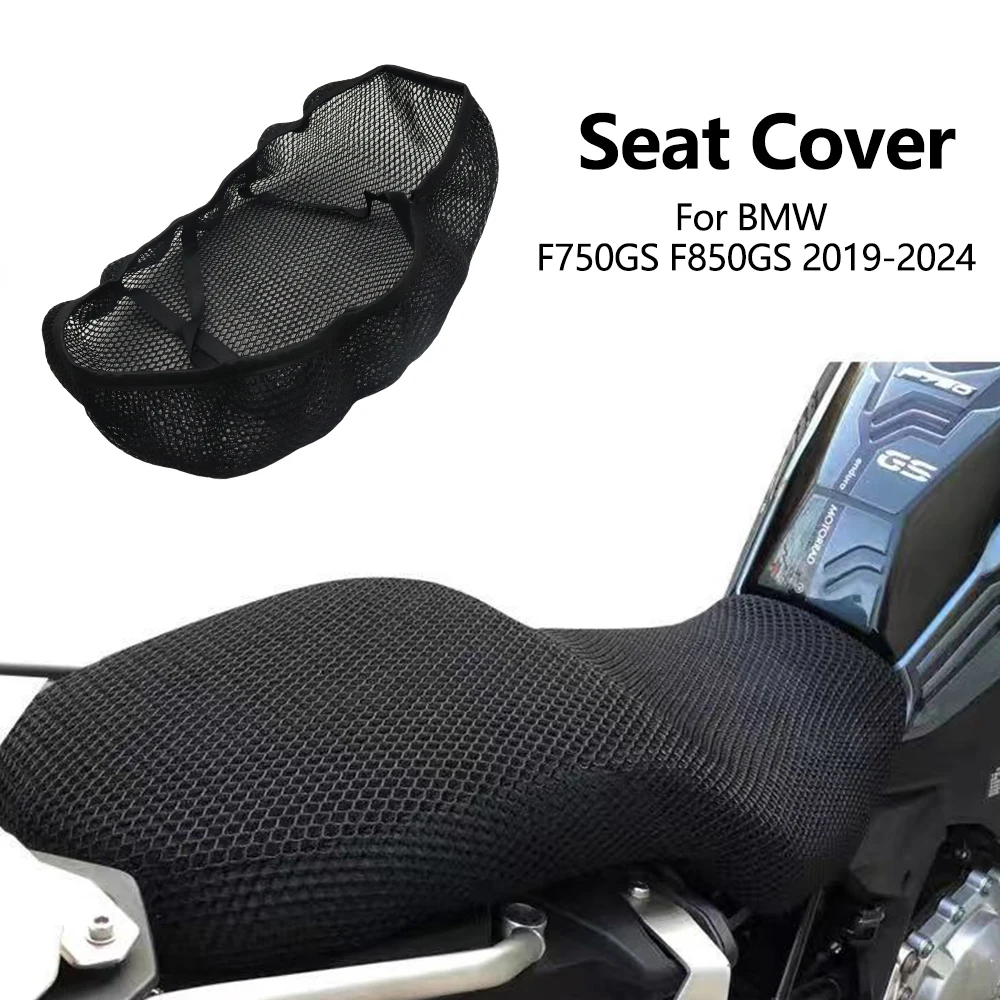 For BMW F750GS F850GS 2019-2024 Motorcycle Accessories 3D Mesh Fabric Cushion Breathable Waterproof Protection Seat Cover