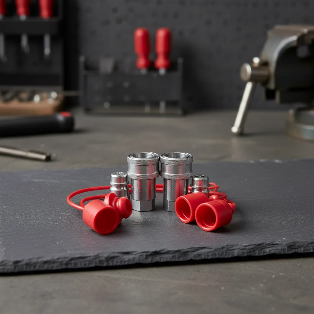 

2 комплекта 1/2 1/4 NPT ISO7241-A гидравлические быстроразъемные соединительные фитинги с пылезащитным колпачком для гидравлических систем