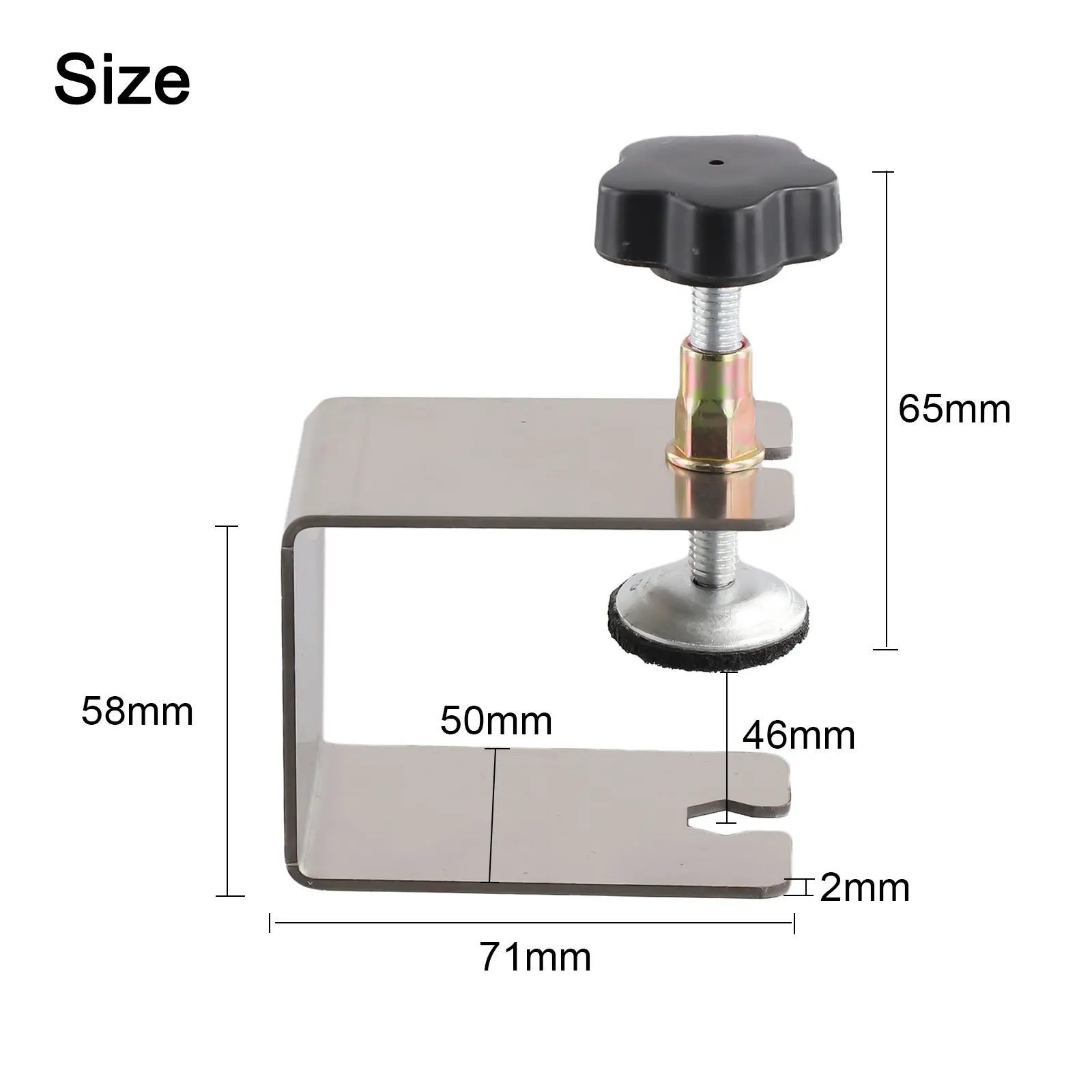 Stainless Steel Drawer Front Installation Clamp Tool for Cabinets and Adjustable Design for Various Panel Thicknesses