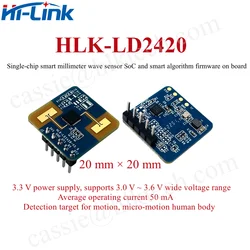 Hi-Link new HLK-LD2420 Micro-Motion Detector Human Body Sensor 24G mmwave radar module HLK-LD2420 Micro-Motion Detector Human