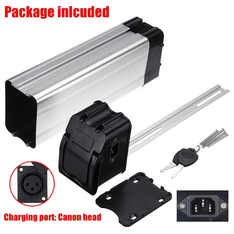 Electric Bike Plastic Lithium Battery Box 36V/48V/60V Large Capacity 18650 Holder Case Bicycle Accessories,