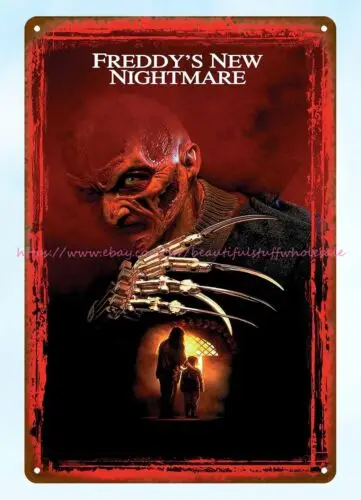 outdoor tin signs Freddy's New Nightmare horro rmovie poster metal tin sign