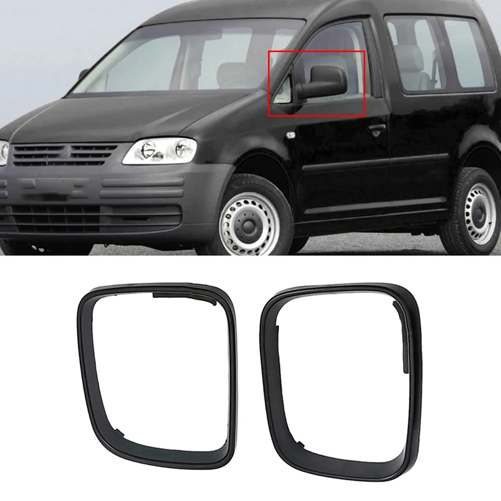 Car Wing Side Rear View Mirror Door Trim Ring Bezel Cap Cover Left/Right For VW Volkswagen Transporter T5 Caddy 2003-2010 LHD