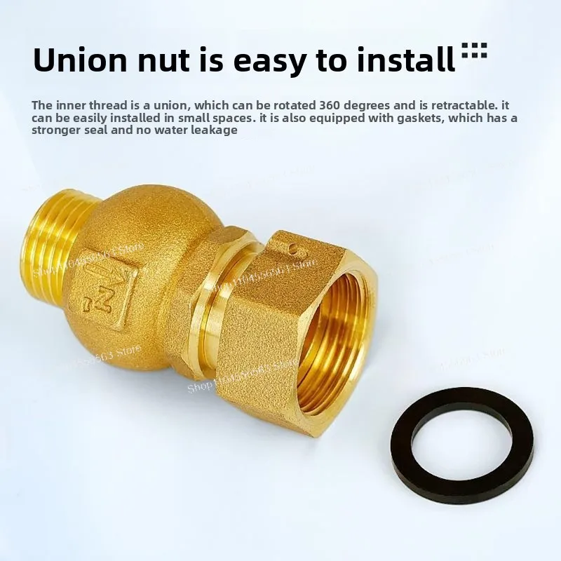 High Flow Vertical Brass Check Valve, Male Female Thread 1/2