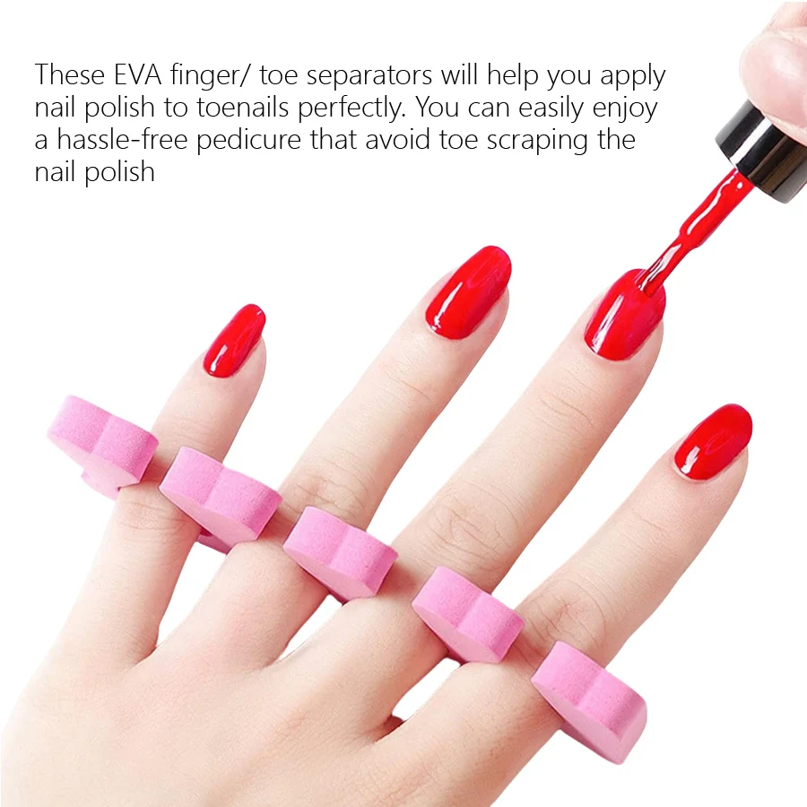 10/20 Stück Schaumstoff-Zehen- und Fingerspender für saubere Nagellackanwendung, unverzichtbare Werkzeuge für Maniküre und Pediküre – Detail 4