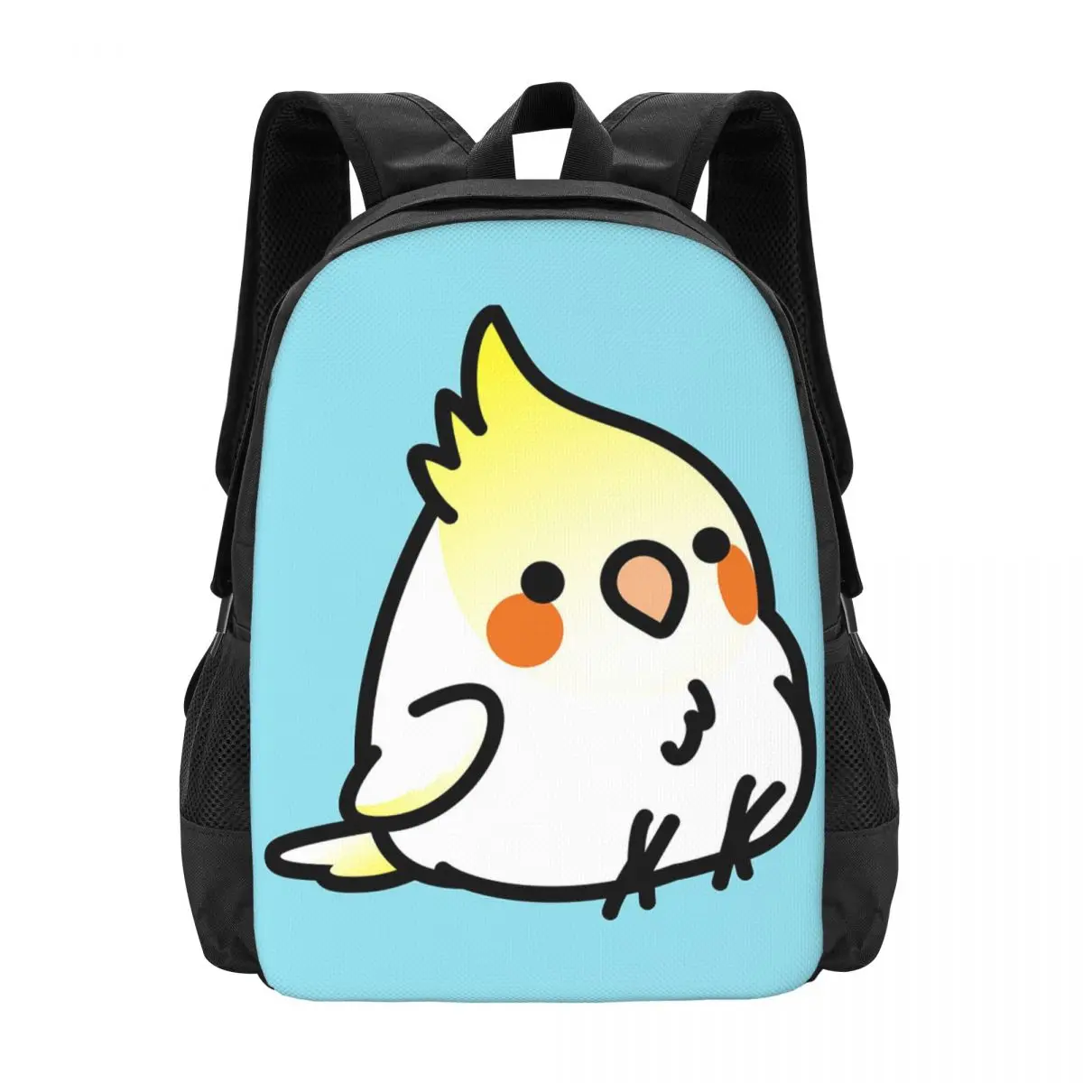 

Scooty The Special Needs Cockatiel Backpack Hot Sale Daypack Large Capacity BookBag School Bag Shoulder Bags for Men Women