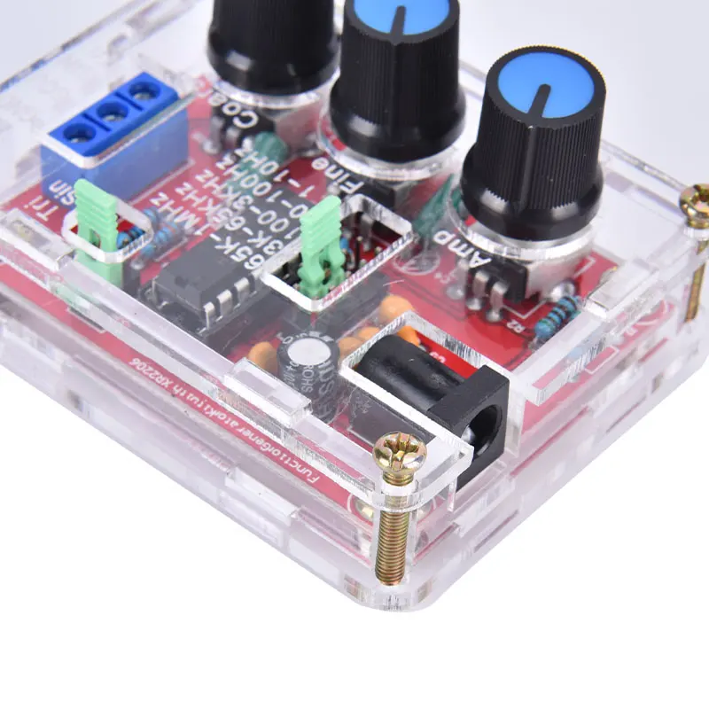 XR2206 Function Signal Generator Welded Assembled Sine Output 1HZ-1MHZ +DIY Case