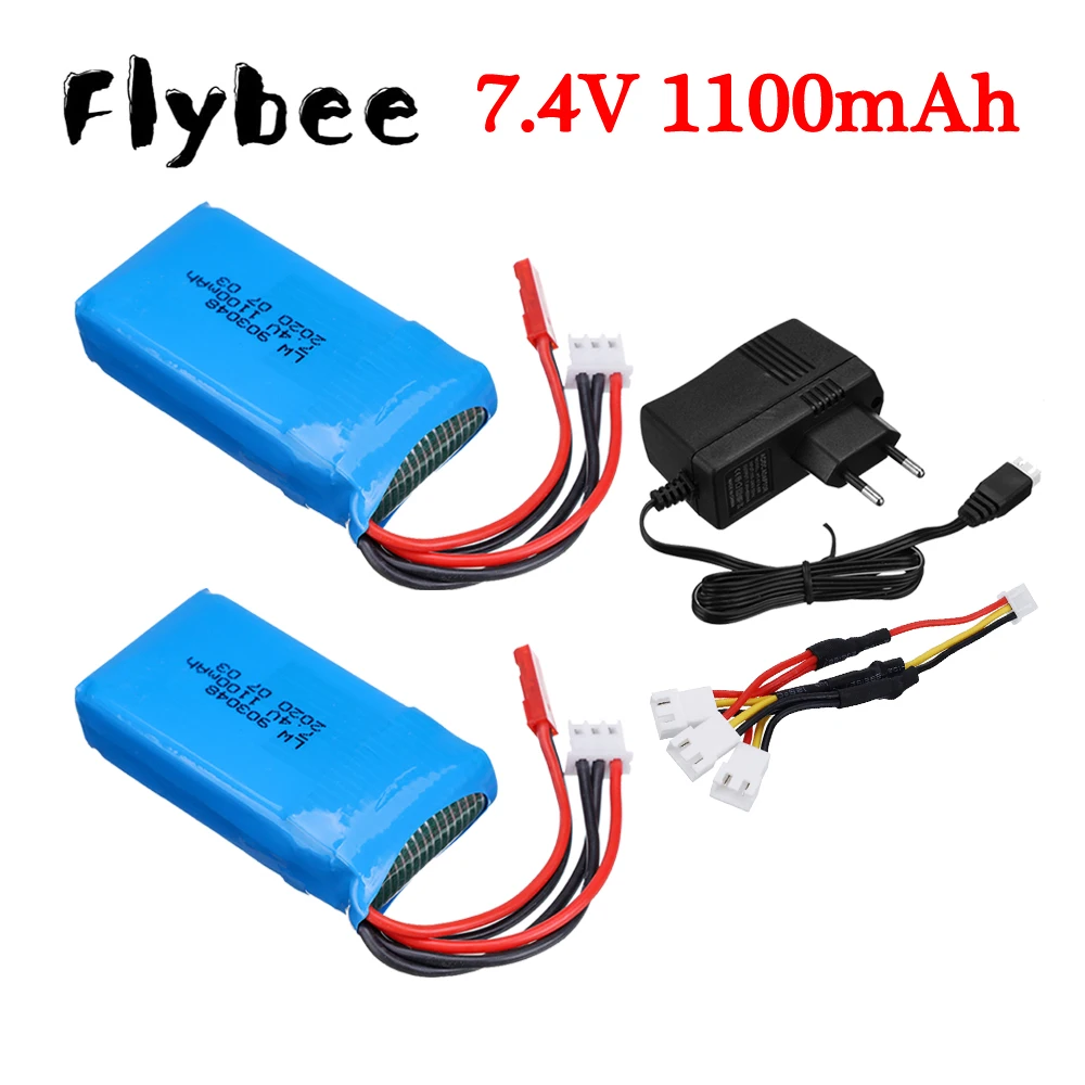 7.4V 1100mAh Lipo Battery / 7.4V Charger For Wltoys A959 A969 A979 V912 V913 V353 k929 V262 Rc Off-road Racing Car Parts Battery