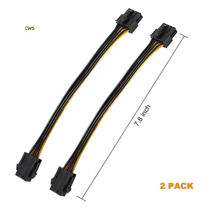 12er-Pack Grafikkarte, 6-polig auf 8-polig, PCIe-Adapter, Stromkabel (GPU-Video-Grafikkarte, Stromkabel), 7,8 Zoll