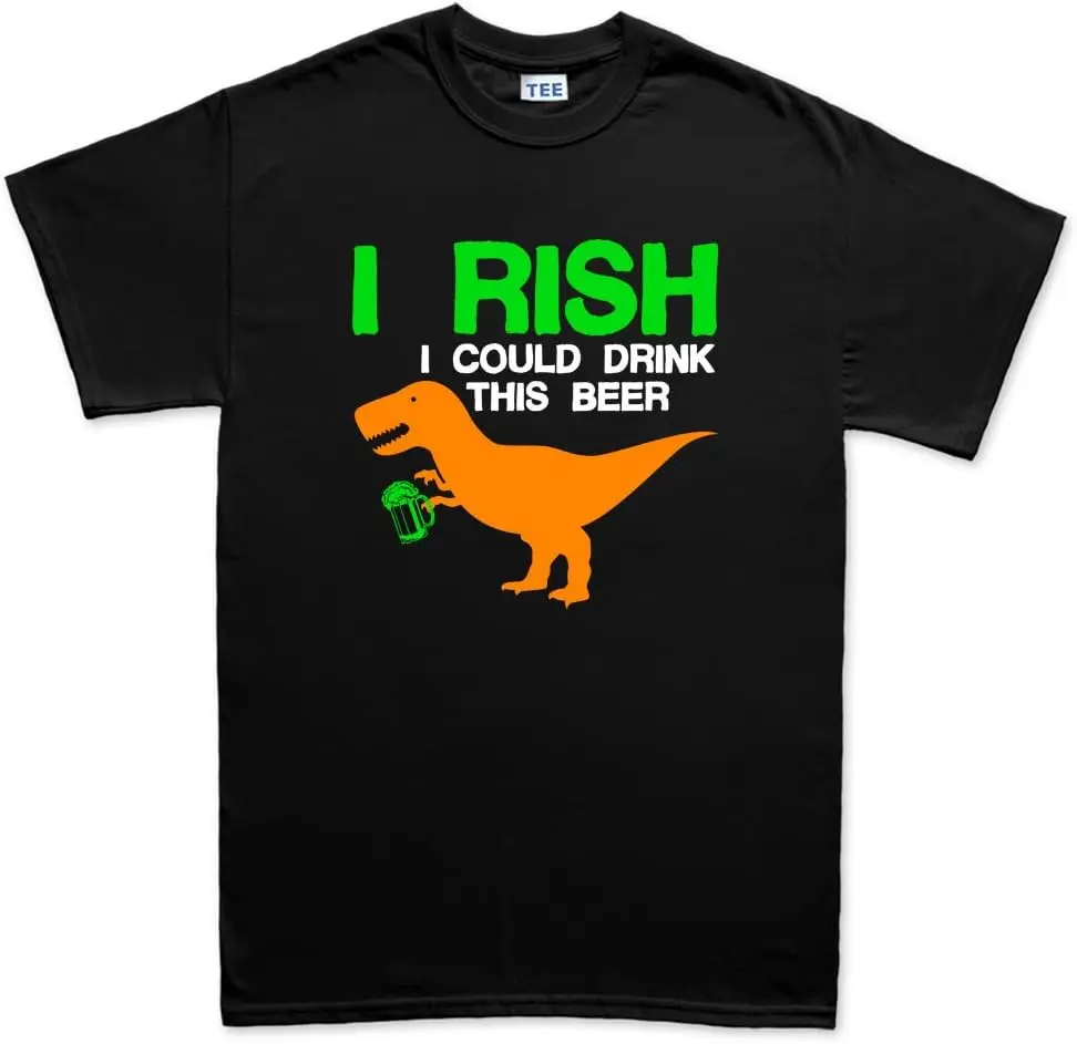 Irish T-Rex Beer St. Patrick's Day Shamrock Ireland Funny Patty Paddy T-Shirt