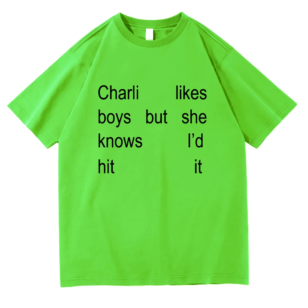 Charli xcx billie göre sommer lied t shirt männer/frauen kleidung harajuku charli mag jungen merch t-shirt baumwolle t-shirts hemden