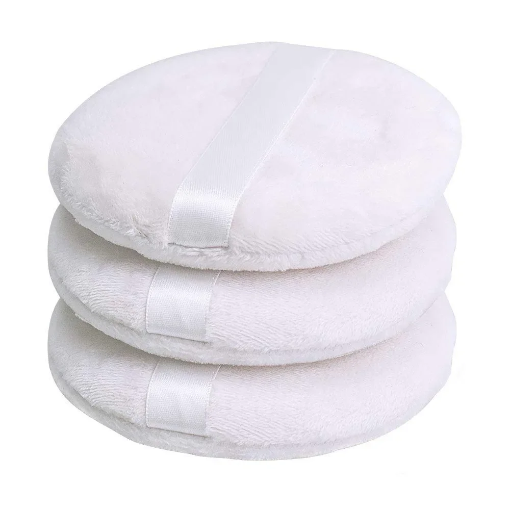 Grand bouffant de poudre lavable pour le corps, bouffée de poudre, livres pour le visage, maquillage et mélange de fond de teint, 4 po