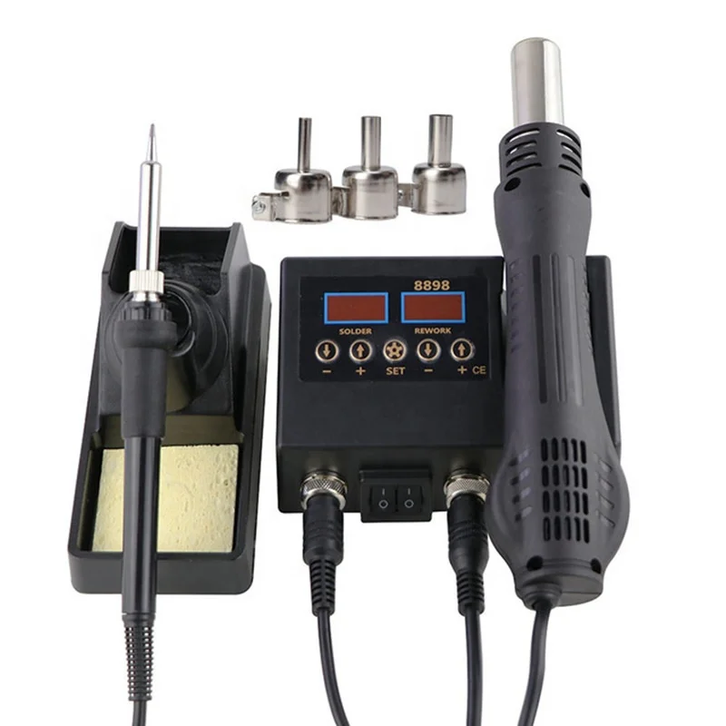 Hot air gun welding table 700 watts display two-in-one temperature control electric soldering iron welding table