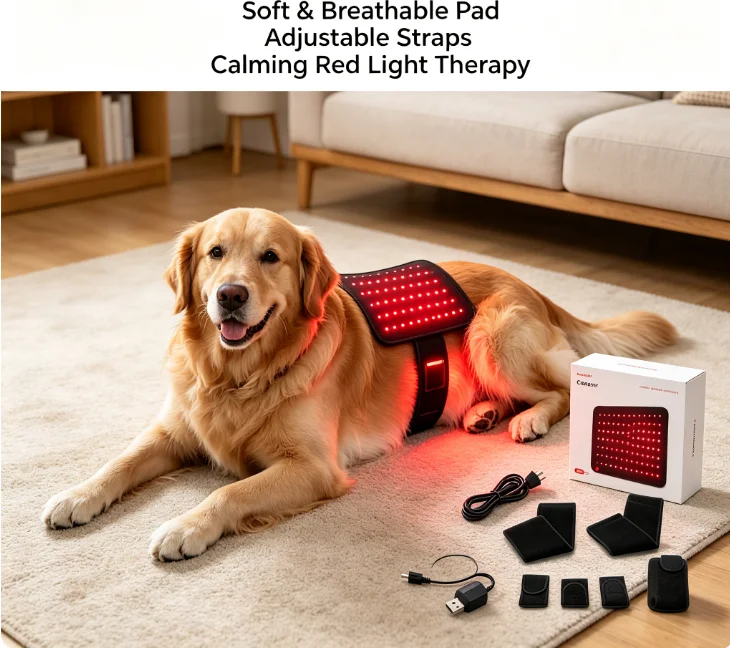 Equine Red Light Therapy Pad 660nm 850nm Infrared Light Wrap Horse Pet Animal Body Relief Pad