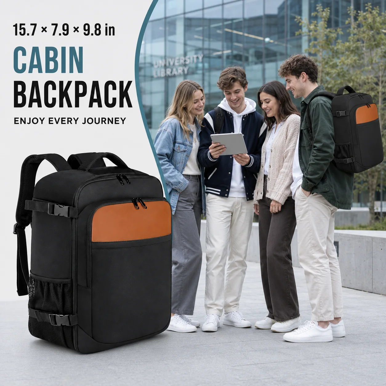 Travel Backpack for Men Women 20L Carry On Cabin Bag 14 Inch Laptop Water Resistant Oxford Personal Item for Flight Commute
