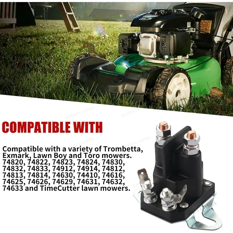 

117-1197 Solenoid 12V for BRIGGS STRATTON ARIENS HUSQVARNA GRAVELY SNAPPER/KEES Starter Solenoid Relay Lawn Mower Accessories