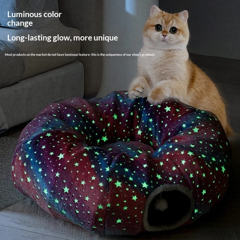 Túnel y cama plegable para gatos y mascotas pequeñas tipo nido - imagen 3