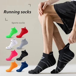 Calzini alla caviglia da corsa sportivi da uomo Outdoor colore brillante Athletic Fitness Quick Dry Marathon antiscivolo Short Boat Low Cut Sock