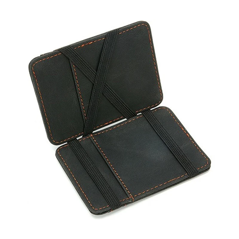 Wysokiej jakości vintage mini portfel męski z efektu szkóły skóry PU, mały portmonetka na monety, etui na karty kredytowe, smukła przezroczysta kieszonka na dowód osobisty