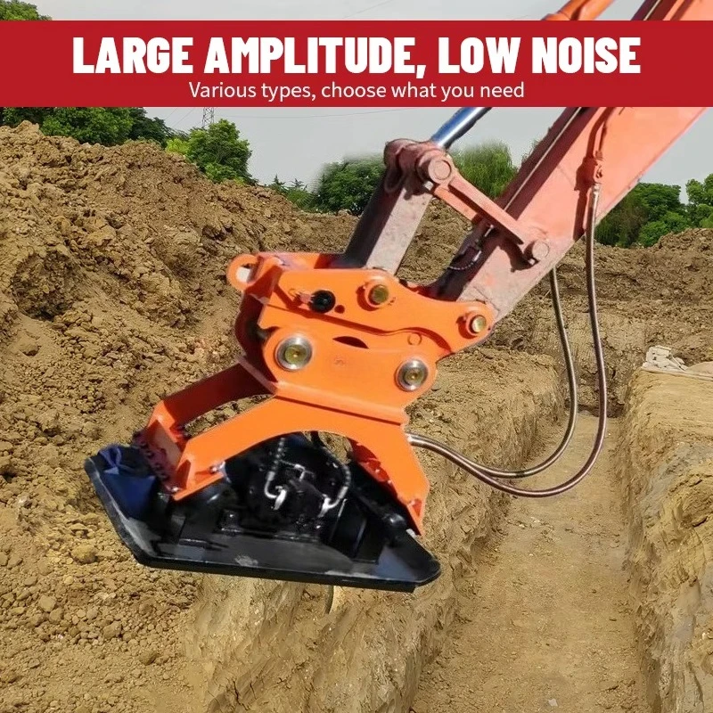 

Certified Mini Excavator Attachments 4-30T Road Vibro Soil Vibrating Plate Hydraulic Compactor