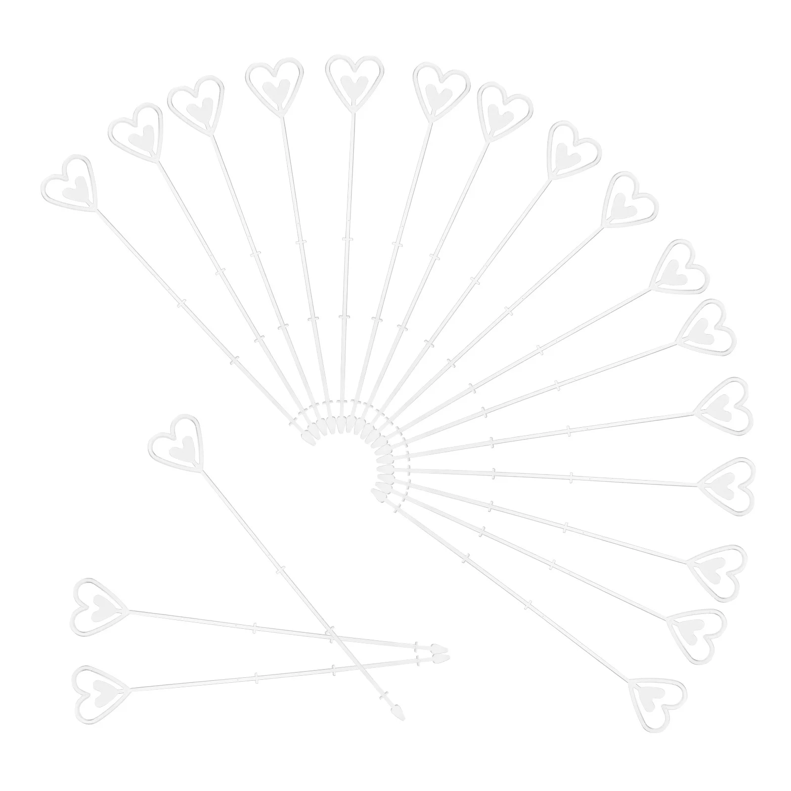 80 ชิ้น แท่งพลาสติกใสสำหรับติดการ์ด รูปภาพ การ์ดอวยพร จัดดอกไม้ ตกแต่งช่อดอกไม้