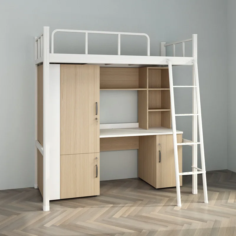 LMM college student dormitory bed and lower table school upper and lower bunk combination desk profile bed
