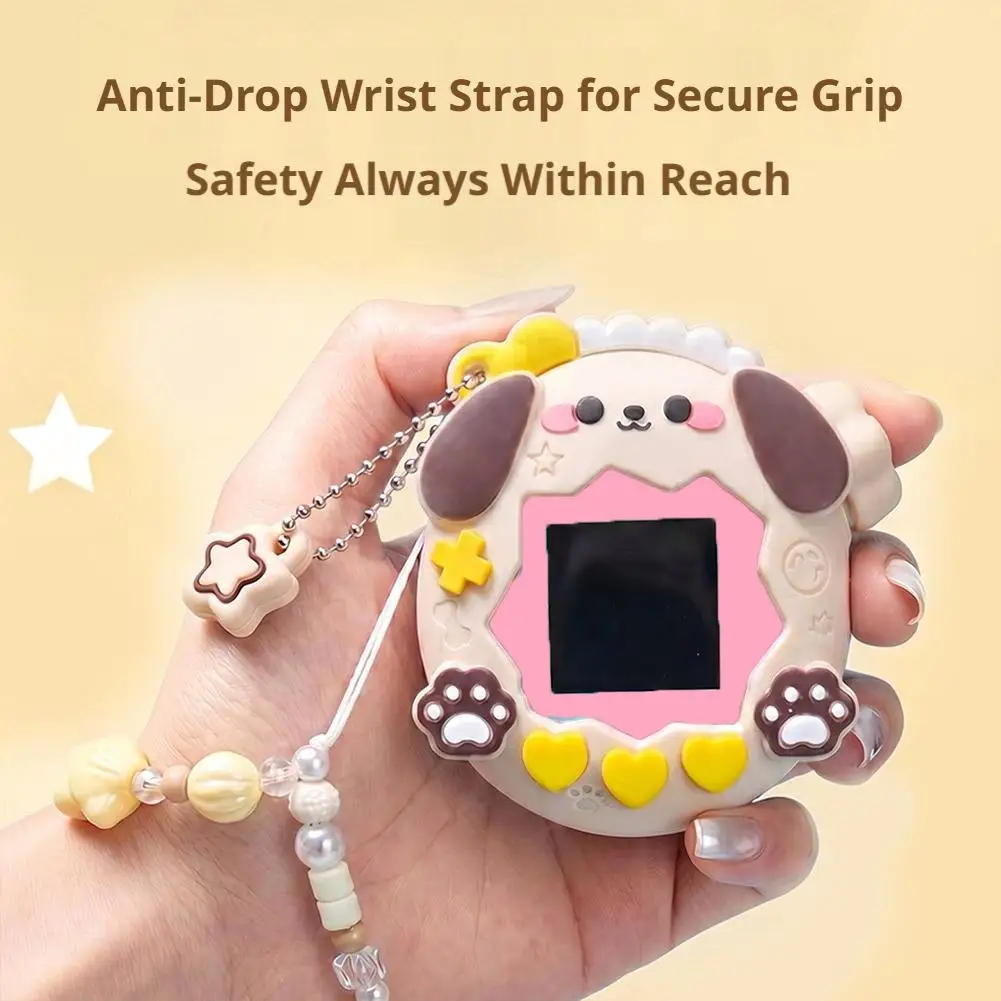Urocze silikonowe etui z motywem kreskówkowym do Tamagotchi Paradise, miękka osłona ochronna z paskiem na rękę z koralikami. — zdjęcie produktu 6