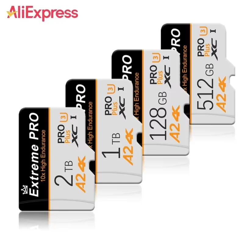 U3 A2 V30 Class10 Micro TF SD Card 128GB 64GB 256GB 512GB High Speed Memory Card SD Card With Adapter For Nintendo Switch