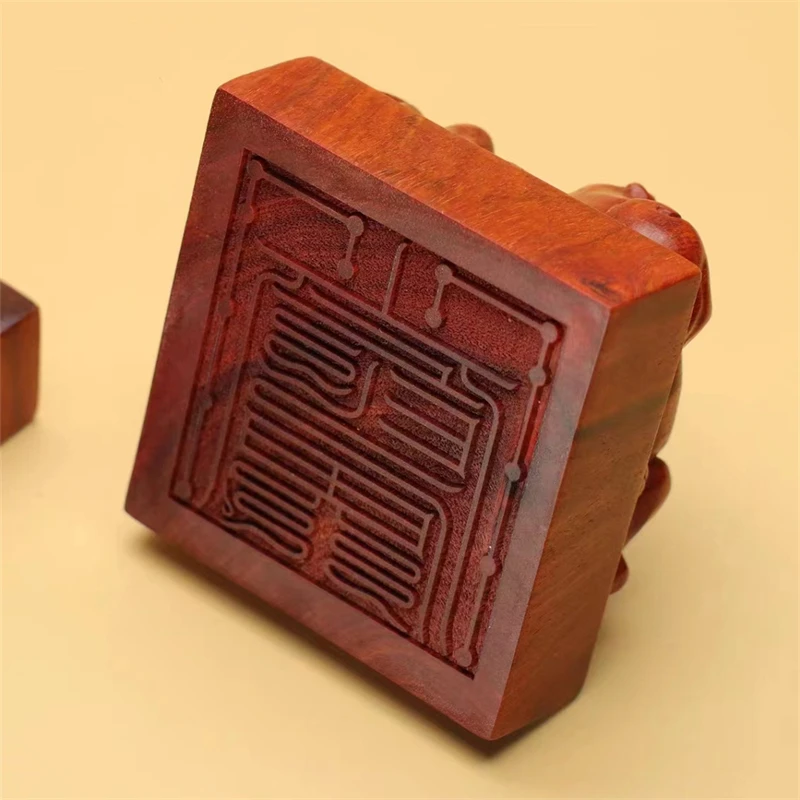 New model, Taoist Tianpeng Seal, Northern Emperor's Demon Suppression Seal, Purple Sandalwood Carving Decoration, Auspicious