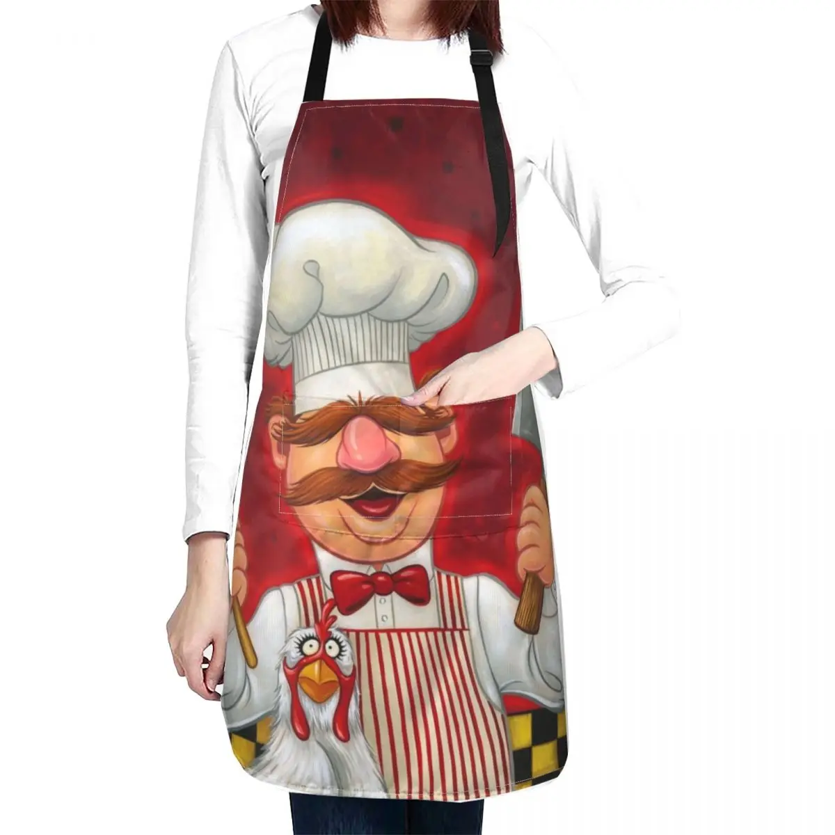 Swedish Chef and Chicken Apron women's work Waterproof Kitchen Woman Apron