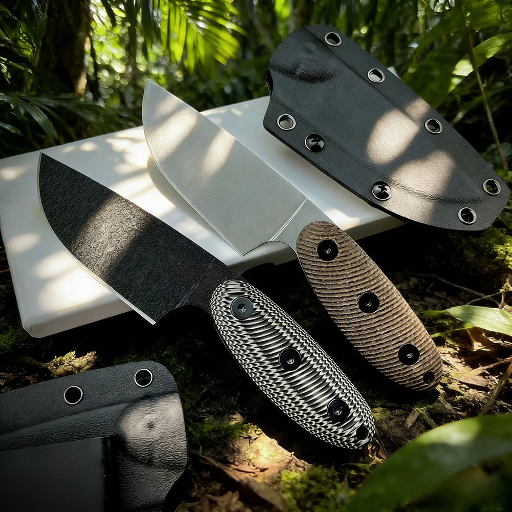 

Тактический охотничий нож для выживания в дикой природе, нож для самообороны из стали D2, нож с фиксированным клинком, EDC, с нескользящей рукояткой и ножнами, инструмент