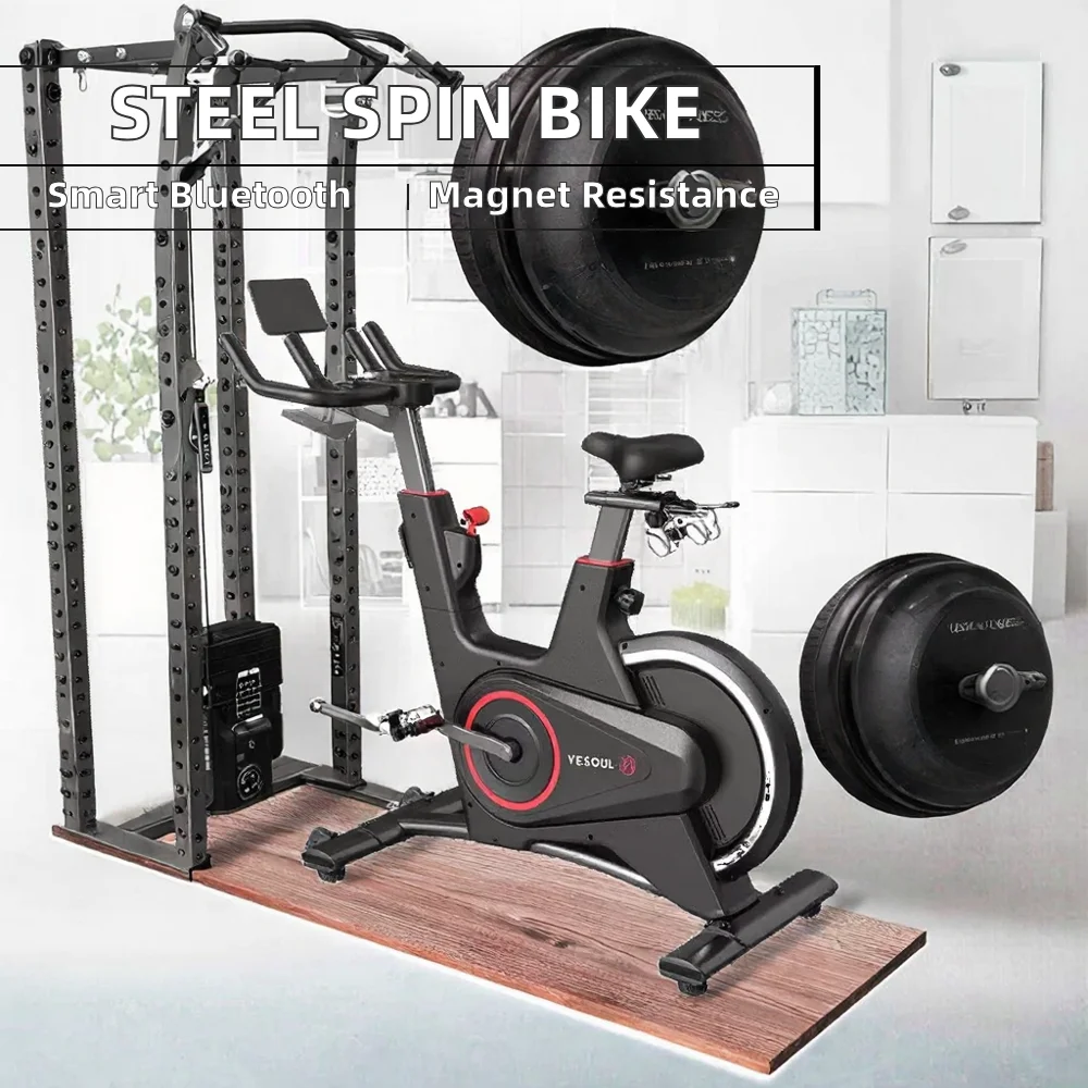 Magnetic for Fitness Static Bike Steel LCD Display 150kg Capacity Rear Wheel Drive Home Use Professional Exercise Bike