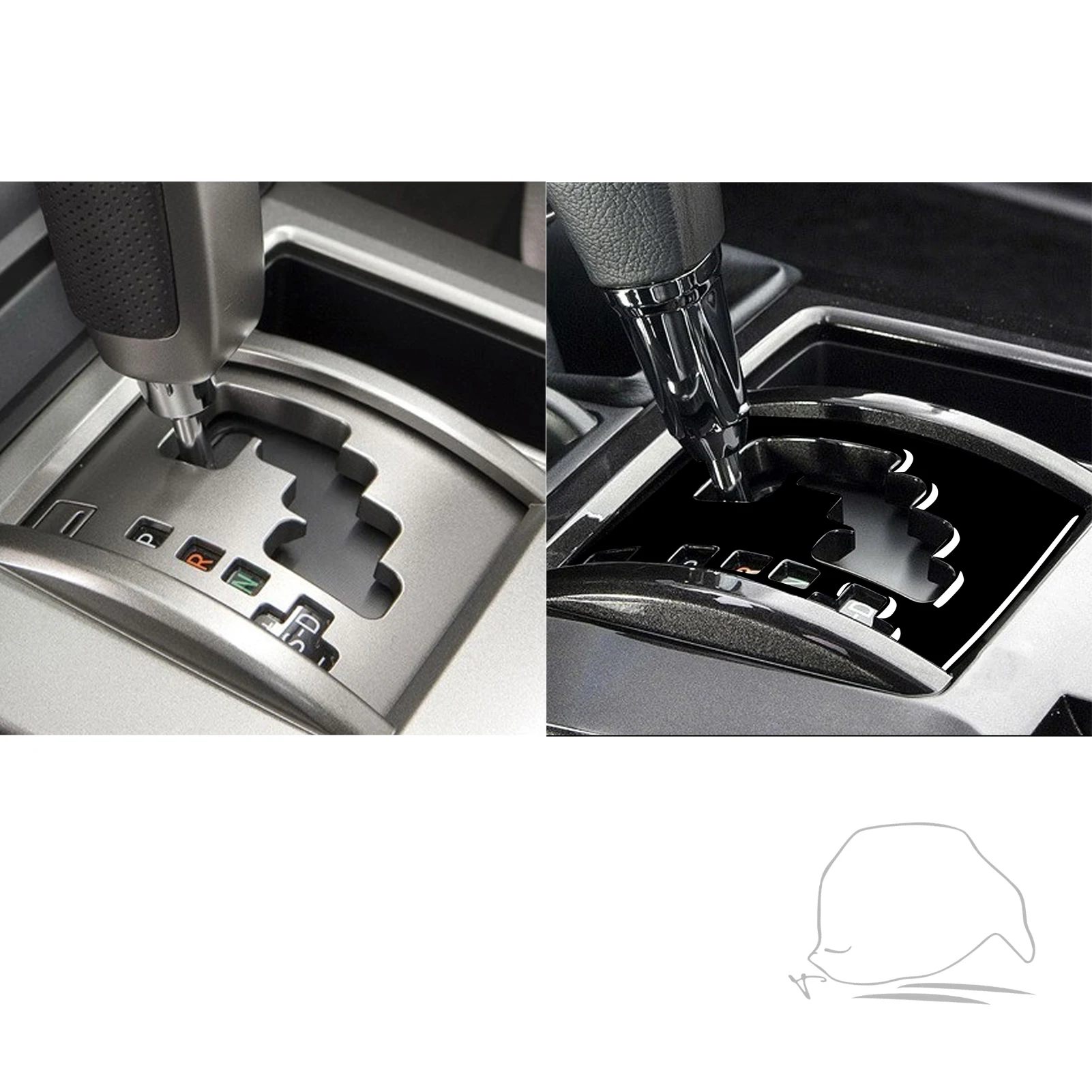 For Toyota 4runner 2010-2020 Accessories Car Plastic Black Interior Shiftin Gears Frame Trim Sticker Decoration