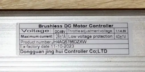 

Nulkomma EBIKE Brushless Motor Controller Electric Bicycle 48V JH4AQ5786DZXW Suitable for Electric Scooters Mountain Bikes