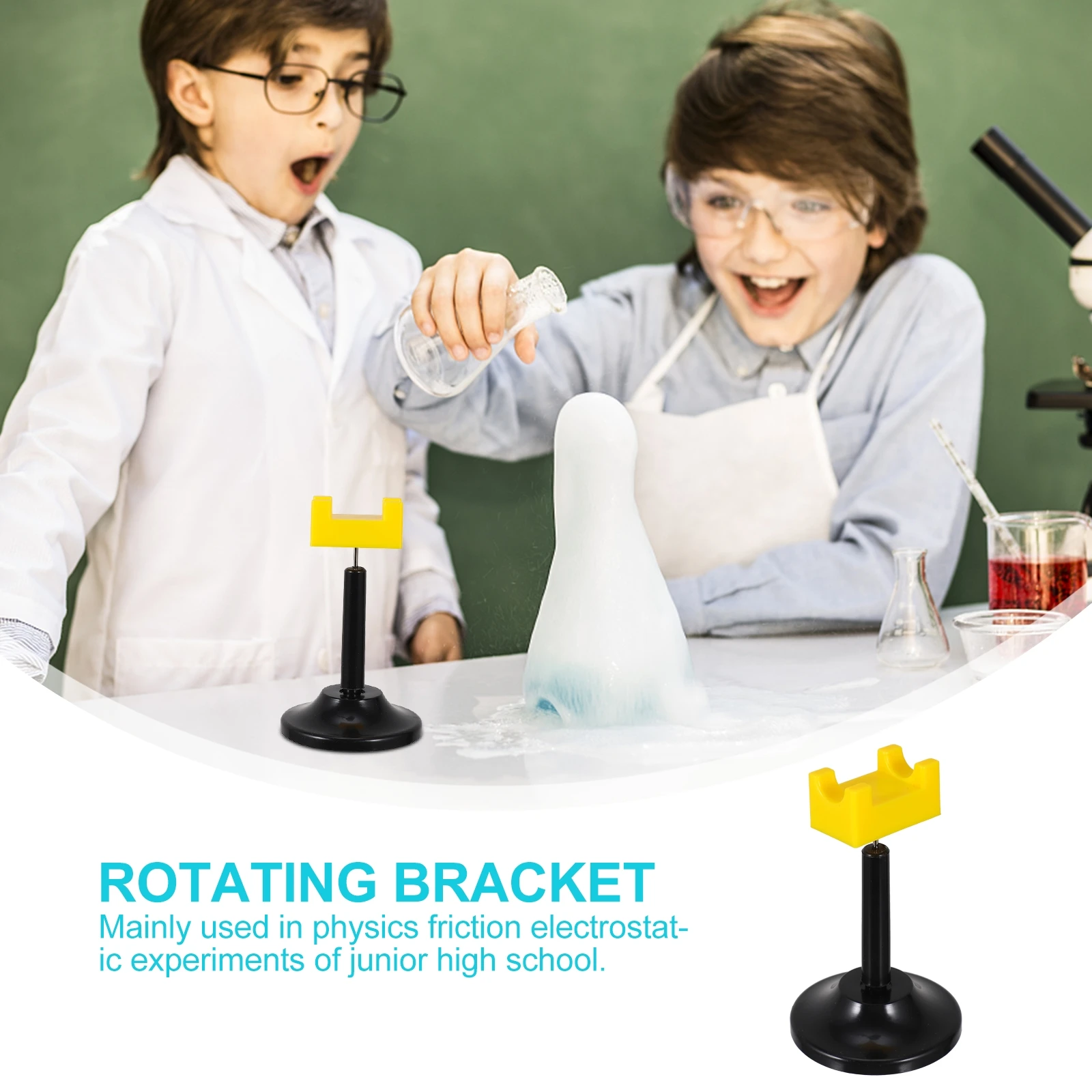 

4pcs Rotating Bracket Swivel Stand for Electrostatic Experiment Teaching Tool Static Learning Equipment Holder Plastic Science