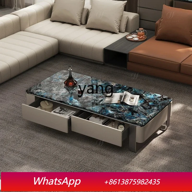 

LMM marble solid wood high-end custom modern villa living room coffee table