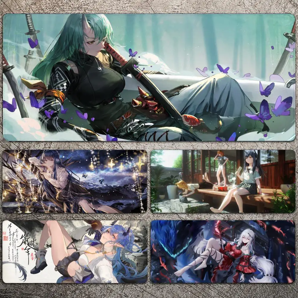 

Arknights Anime Girl Mousepad Large Gaming Mouse Pad LockEdge Thickened Computer Keyboard Table Desk Mat