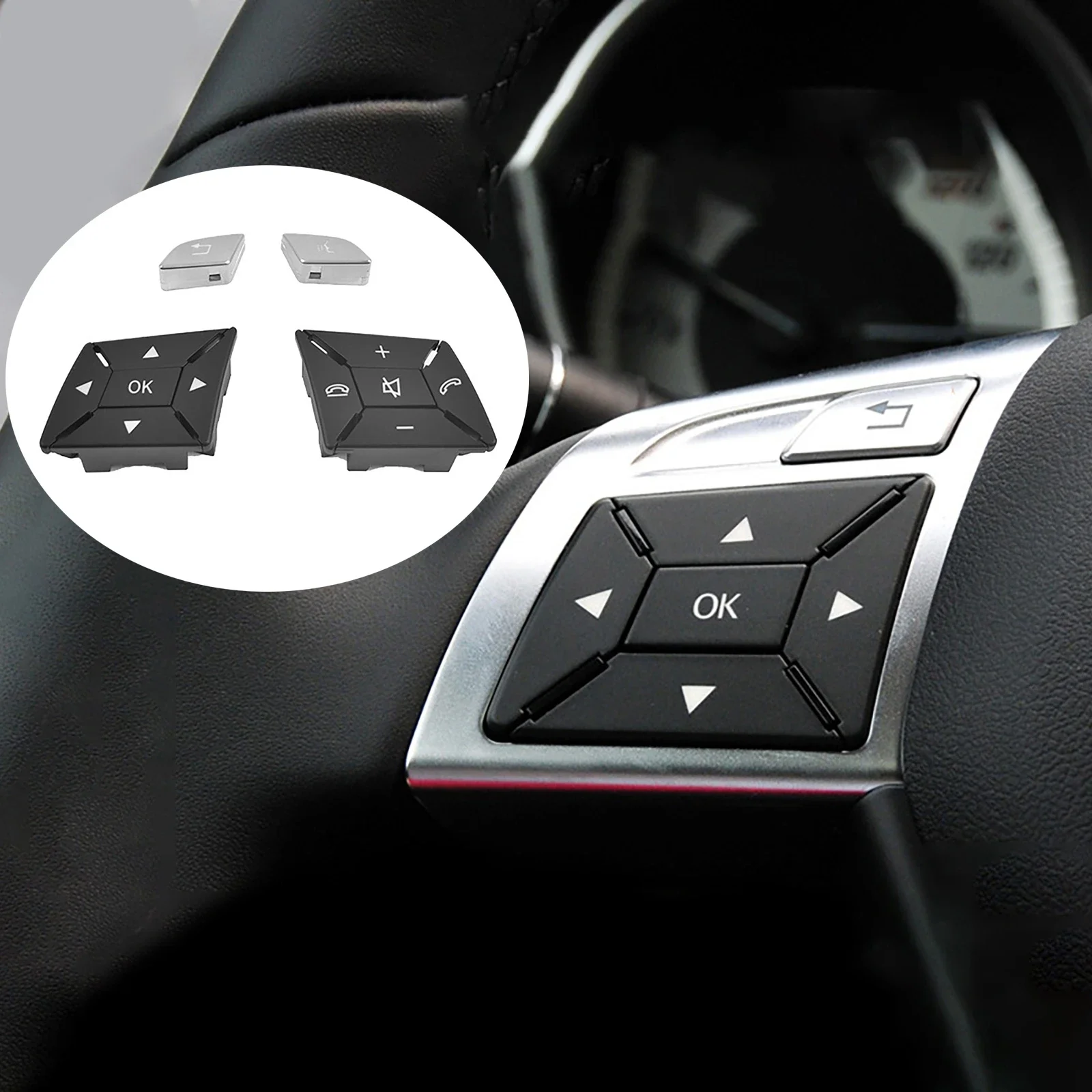 Car Multi-Function Steering Wheel Button Cover For Mercedes W204 W212 X204 W156 W246 W176 W218