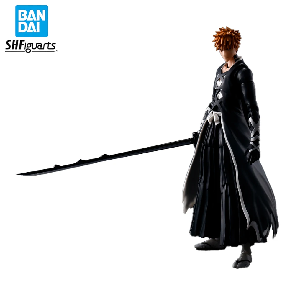 

Женская Оригинальная фигурка Bandai shположении отбеливатель Tensa Zangetsu Kurosaki Ichigo аниме экшн-модель куклы подарок