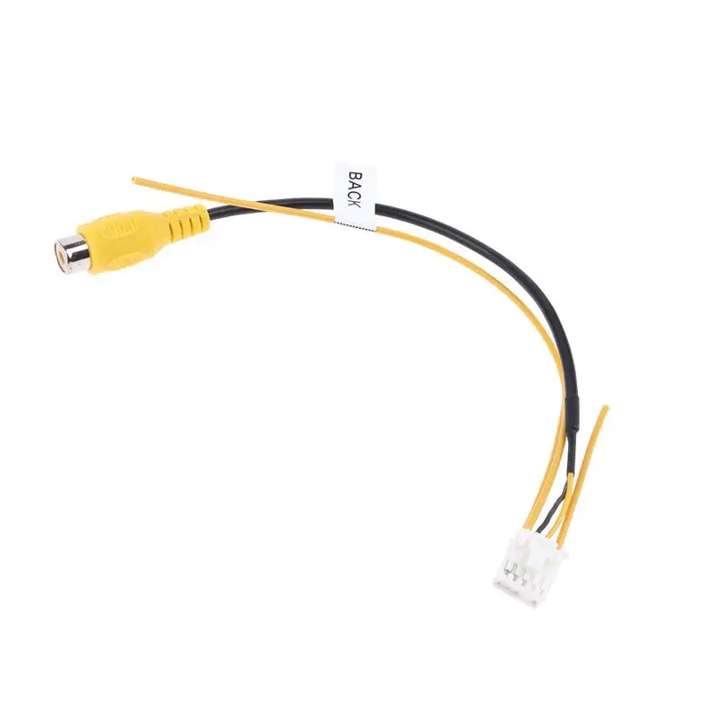 1PCS  Yellow 10Pin Rear View Backup Camera Cable Adaptor  For Car Stereo Android Radio DVD Player Car Multimedia Monitor