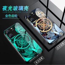 Phone Case For Xiaomi 13T Pro Case Luminous Tempered Glass Cover For Xiaomi 13T Case Cover Glowing in Dark
