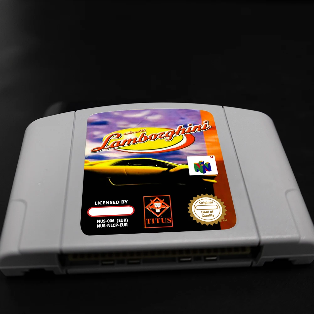 خرطوشة ألعاب أوتوموبيلي لامبورغيني لوحدات التحكم 64 بت PAL EUR N64 بطاقة الألعاب #1